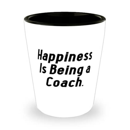 

Motivational Coach Happiness Is Being a Coach Holiday Shot Glass For Coach