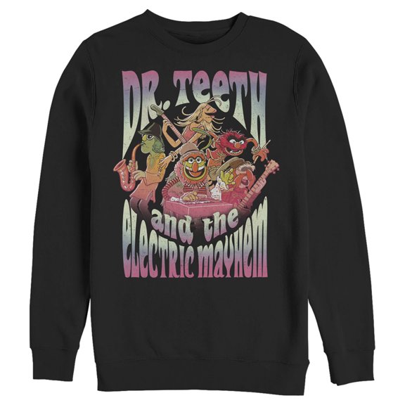 Men's The Muppets Electric Mayhem Sweatshirt Black X Large