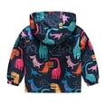 thumbnail image 5 of Toddler Boys Rain Jackets Girls Casual Jackets Printing Cartoon Hooded Outerwear Zipper Coats Long Sleeve Windproof Coats Raincoat Windbreakers For Kids,Size 18-24 Months, 5 of 5
