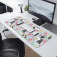 thumbnail image 2 of Long Mouse Pads for Desk,Boston Terriers and Flowers Desk Mats on Top Of Desks, Desk Mouse Pad Extra Large with 3mm Non-Slip Base and Stitched Edge for Gaming,Office,Work,Home 31.5"x11.8", 2 of 6