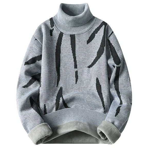 Men's Turtleneck Wool Sweater Coat Thick Warm Pullover Casual Oversized Knit Top Winter Fashion Comfortable Soft