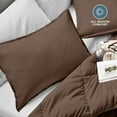 thumbnail image 6 of Bare Home Pillow Sham Set - Premium 1800 Collection - Double Brushed - King, Cocoa, 6 of 9