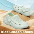 thumbnail image 5 of AMANSSE Boys Girls Garden Clogs Kids Slides Sandals Shower Slippers Unisex Child Beach Water House Shoes Indoor Outddor Light Green Big Kid Size 4, 5 of 6