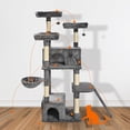 thumbnail image 2 of Torre para Gatos Amazon Basics 173 cm Multi-niveles Gris, 2 of 7