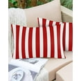 thumbnail image 6 of Christmas Farmhouse Red White Stripes Standard Size Pillow Cover, Pillowcase Protectors with Zipper, Breathable Decorative Throw Pillow Case Cover, Pillow Shams for Couch Sofa 20x26Inch, 6 of 7