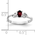 thumbnail image 2 of Primal Gold 14 Karat White Gold 5x3mm Oval Garnet Ring, 2 of 4