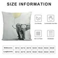 thumbnail image 5 of JEUXUS Yellow Style Pillowcase Inspirational Quote Words Animal Fruit Pattern Home Decorative Super Soft Throw Pillow Case Cushion Cover(Elephant with Balloon), 5 of 5