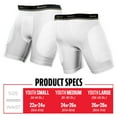 Franklin Sports Youth Padded Baseball Sliding Shorts with Cup Holder Large