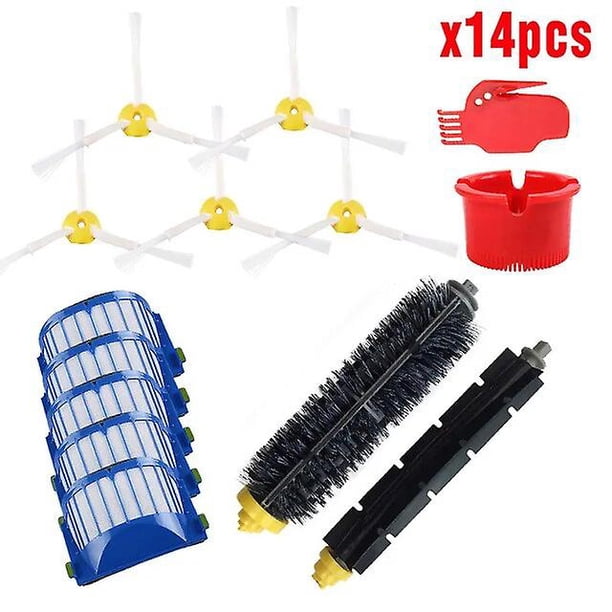 New Main Brush AeroVac Blue Filters Bristle Brushes Flexible Brushes Kit for iRobot Roomba 600 610 620 625 630 650 660 Series~2691