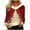 #168-Red, variant on Women Christmas Tops Long Sleeve V Neck Sweatershirt Fur Trim Sweater Tops