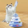 thumbnail image 4 of Cat Toy Interactive Spinner Track Play Set with Balls Exercise Activity Center 20x20cm Multi-Layer Rotating Game for Kittens Boredom Relief Hunting Instinct Stimulation, 4 of 5