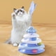thumbnail image 4 of Juguetes De Plástico Para Mascotas Circuito giratorio interactivo para gatos con bolas, centro de actividades y ejercicio para gatitos, 20x20cm, azul, 1 unidad Rkxzt, 4 of 9