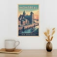 thumbnail image 3 of Montreal Retro Travel Poster Vintage Canadian City Tourism with Old Montreal & Notre-Dame Print Poster, 3 of 8