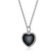 thumbnail image 1 of S925 Sterling Silver Black Heart Women Nacklace Jewelry, 1 of 4