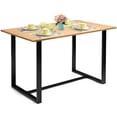thumbnail image 5 of Gymax Modern Dining Table for 4 People w/ Metal Frame Bamboo Top Natural, 5 of 10
