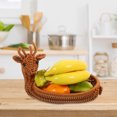 thumbnail image 4 of CRAFTHROU Woven Bread Basket Storage Basket Plastic Brown Cutlery Organization 1Set For Homeowners, 4 of 7