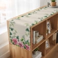 thumbnail image 6 of Table Runners 70 Inches Long Dress Scarves, Spring Pink Roses Farmhouse Coffee/Dining/Kitchen Table Decor, Holiday Table Runner, Pastoral Eucalyptus Leaves Rustic Burlap 13x70 Inch, 6 of 9