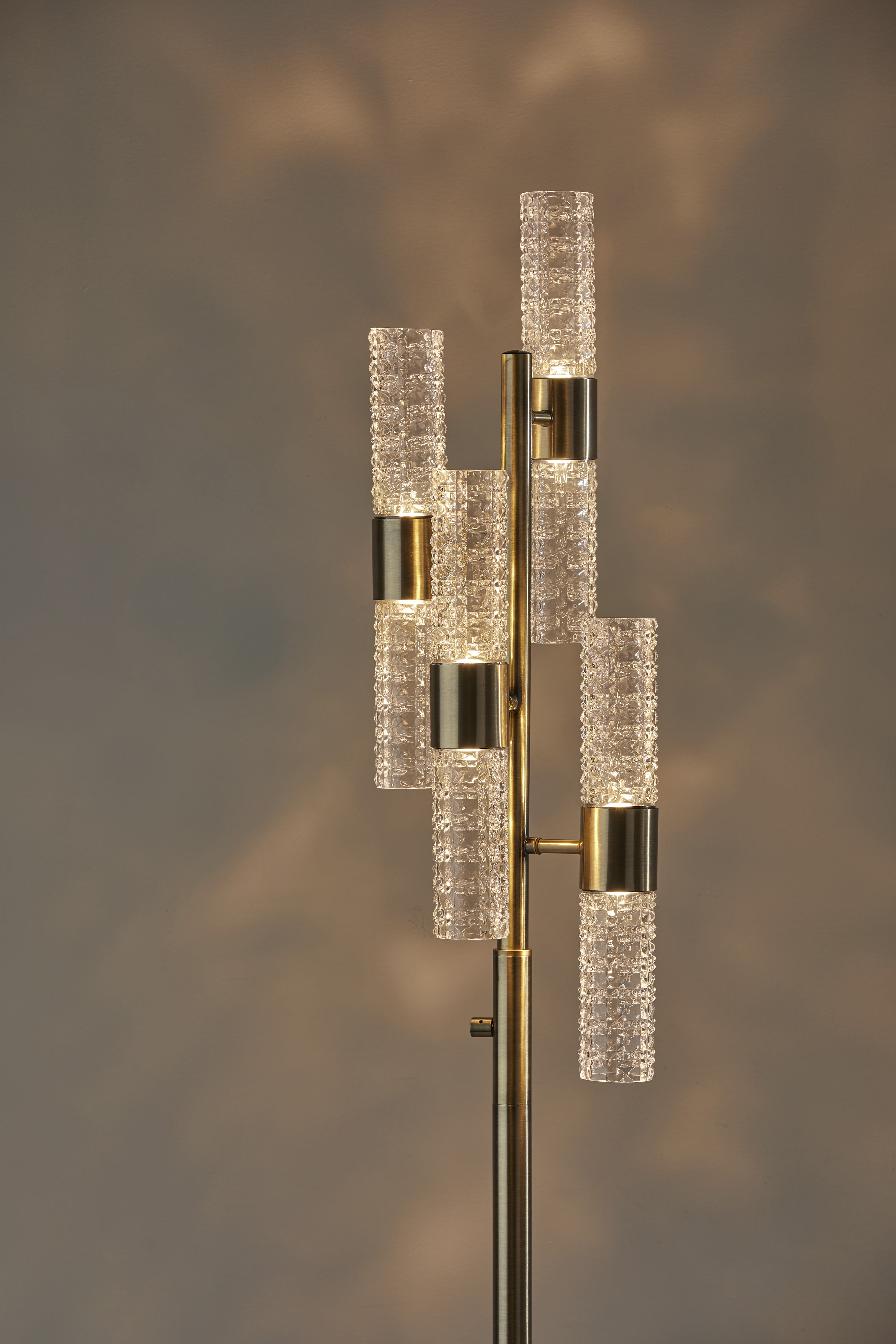 Harriet LED Floor Lamp with Antique Brass Finish