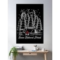 thumbnail image 2 of Boise National Forest Monoline Poster Wall Art, Modern Wall Decor, 16x24 UNFRAMED, 2 of 3