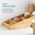 thumbnail image 3 of Navaris Coffee Station Organizer 7 Compartments - Coffee Organizer Station for Sugar, Creamer, Cup, Tea - Coffee Bar Organizer for Office and Kitchen Countertop Organization, 3 of 6