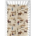 thumbnail image 2 of Sweet Jojo Designs Wild West Cowboy Brown Red Blue Fitted Crib Sheets 2 Piece Set, 2 of 6