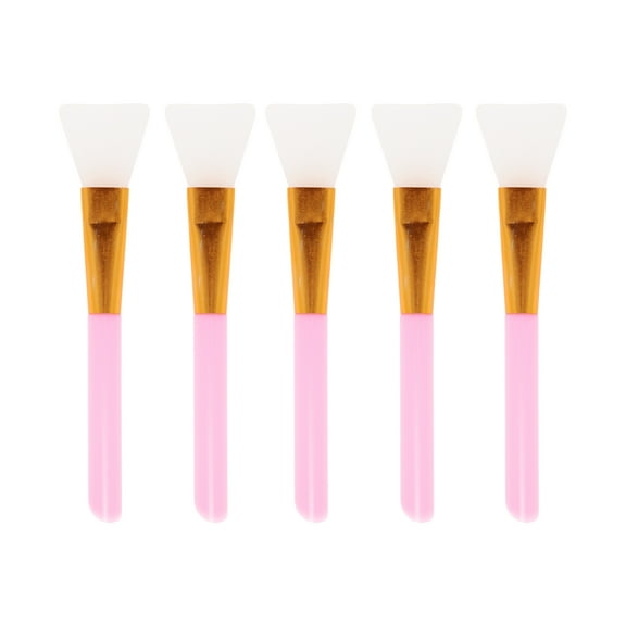 Unique Bargains 5 Pcs Smooth Face Mask Applicator Pink