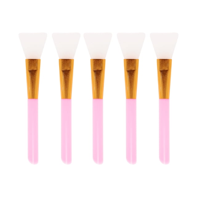 Unique Bargains 5 Pcs Smooth Face Mask Applicator Pink