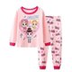 thumbnail image 3 of Children and girls butterfly print long sleeve round neck 2 pajamas set, 3 of 5