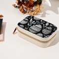 thumbnail image 7 of Black White Easter Velvet Portable Storage Box with Removable Compartment – Gift-Ready, Earring Holder Jewelry Box and Jewelry Organizer, 7 of 7