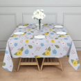 thumbnail image 3 of Pioneer Flower Floral Print Pattern Square Tablecloth, Waterproof Wipeable Spillproof Washable Table Cover for Home Kitchen Party Decor, 42"x42", 3 of 6