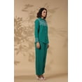 thumbnail image 3 of Forest Green Work Detailed Front Cotton Flex Co-Ord Set, 3 of 5