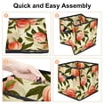 thumbnail image 4 of Peach Foldable Storage Baskets with Handle, 10.8"x10.5"x10.6" - Large Capacity Toy Box Storage Box, 4 of 6