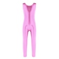 thumbnail image 5 of inhzoy Kids Girls One Piece Ballet Dance Full Body Shiny Metallic Dancewear Pink 10-12, 5 of 7