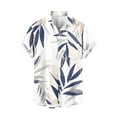 thumbnail image 4 of Ecqkame Hawaiian Shirts for Men Casual Short Sleeve Button Down Tops Summer Beach Holiday Party Tropical Print Shirt White-B S, 4 of 6