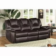 thumbnail image 3 of Dark Brown Leather Power Reclining 2PC Sofa Set with USB Port, Modern Living Room Sofa Furniture Set, 3 of 6
