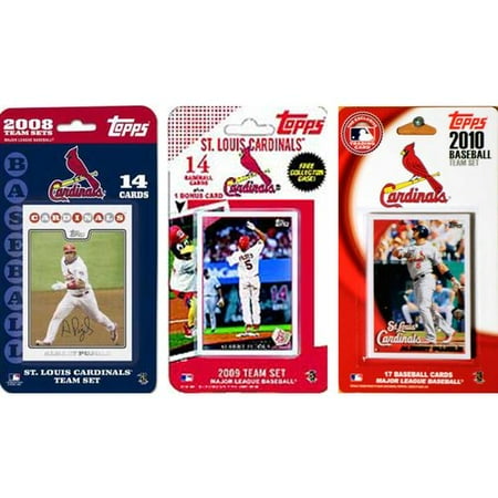 - C&I Collectibles MLB St. Louis Cardinals 3 Different Licensed Trading Card Team Sets O/S