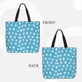 thumbnail image 5 of Defioc Healthy And Ill White Teeth Pattern Tote Bag for Women,Large Capacity Tote Bag with Zipper Casual Shoulder Handbags Shopping Bag, 5 of 8