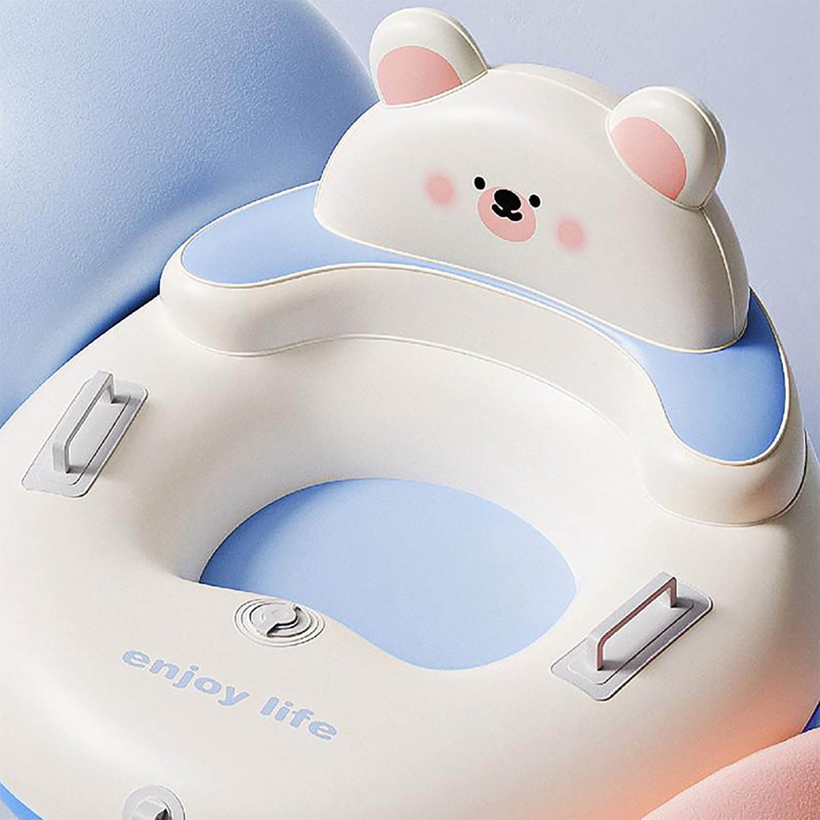 FHBVT Snow Tube Sled Inflatable Winter Riding Toy PVC Heavy Duty Round Snow Tube With Handles Fast Inflation Fun Outdoor Snow Play Hillside Backyard Winter Activity Kids Family Holiday Snow Toy