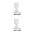 thumbnail image 1 of Cateissary Soporte de cabezal de ducha Soporte de ventosa ajustable montado en la pared Soporte giratorio Estante Abrazadera de soporte de rociador de baño blanco 2piezas Cateissary CBP078247, 1 of 6