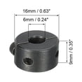 thumbnail image 2 of Eje Collar 0.24 Pulgadas Diámetro Doble Dividido Carbono Acero Sujeción Collar Eje Collarines con Fijación Tornillo Negro, 2 of 4
