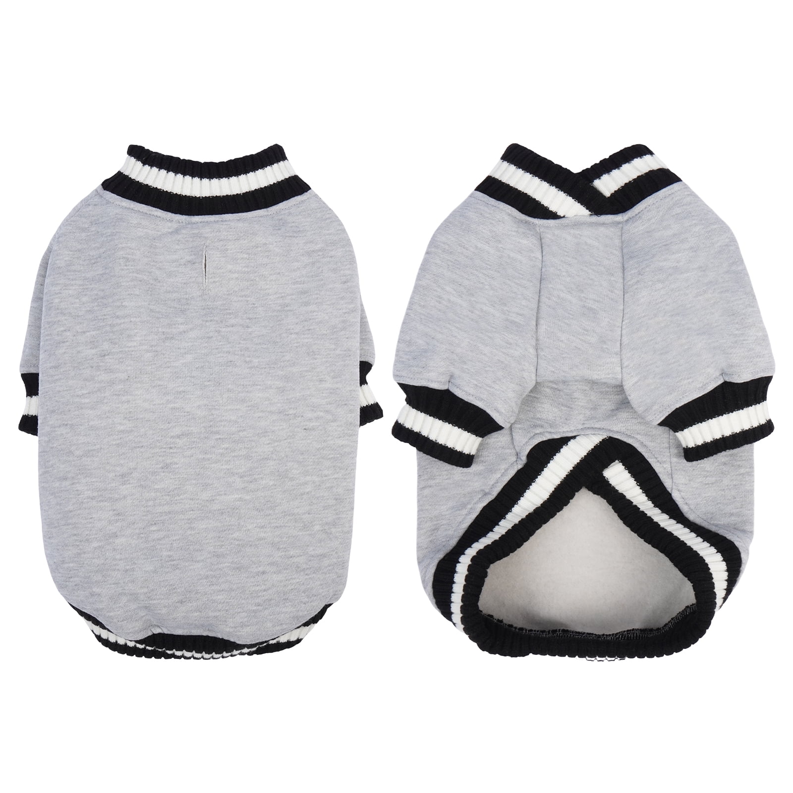 Kuoser Dog Winter Sweater, Cute Pet Pullover Vest, Soft and Thick Sweatshirt for Dogs and Cats, Gray, XS