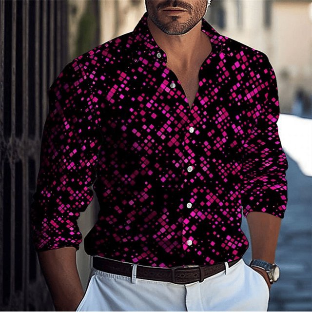Camisa informal con solapa para hombre, primavera y verano, manga larga, nueva camiseta hawaiana para hombre, talla grande 6XL