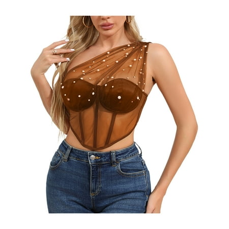 Huonawei Women Lace Bustier Tops Sexy Corset Tops Off Shoulder Overbust Push up Lingerie Shapewear Underwear