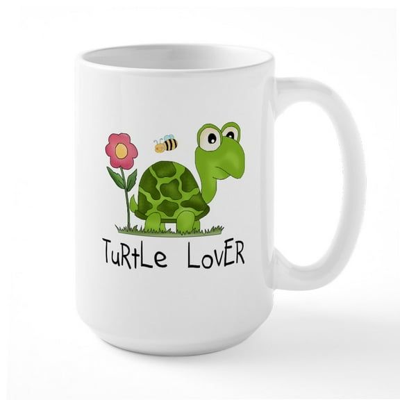 CafePress - Turtle Lover Large Mug - 15 oz Ceramic Large White Novelty Mug