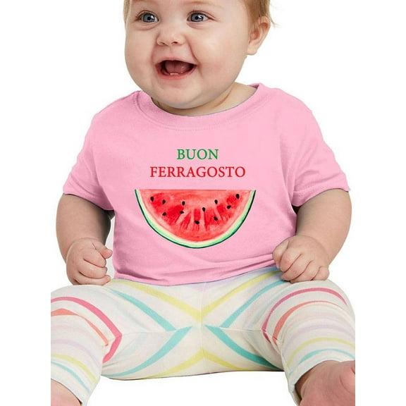 Buon Ferragosto Watercolor Melon T-Shirt Infant -Image by Shutterstock,  6 Months