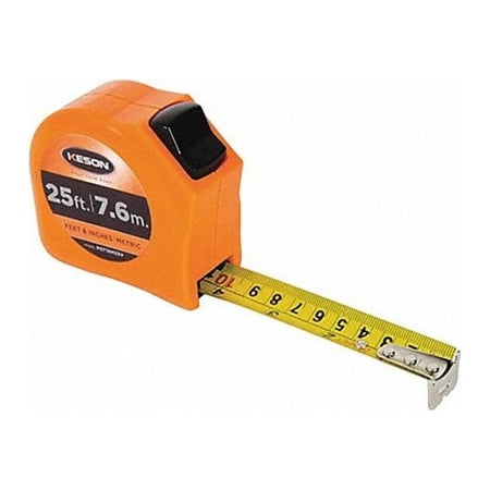 UPC: 0052837028023 | Keson Tape Measure 1 In x 25 ft/7.5m Orange PGT18M25V