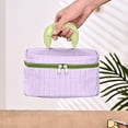 thumbnail image 6 of Vikakiooze Canvas Makeup Bag With Handle Toiletry Organizer With Makeup Brush Organizer Cute Travel Sanitary Cosmetic Bags For Teens Girls, 6 of 6