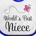 thumbnail image 4 of Inktastic Worlds Best Niece Girls Baby Bib, 4 of 4