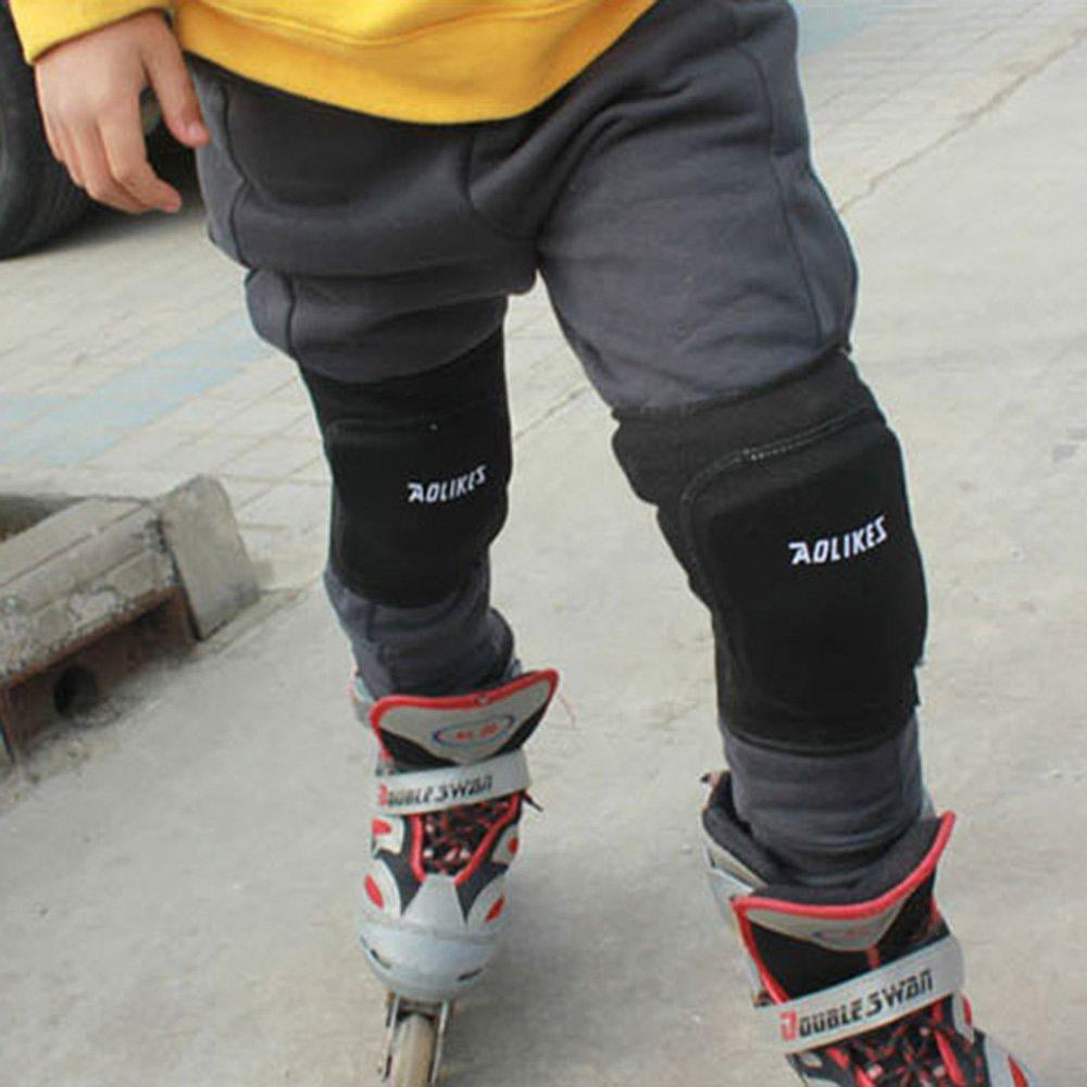 Adult  Elastic Knee Guard Foam Pad Brace Support Protector Volleyball Sport J 