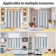 thumbnail image 6 of Blue Beige Kitchen Curtains Short 54 Inch Length, Modern Abstract Gradient Vertical Stripes Grommet Top Bedroom Living Room Curtains, Light Filtering Cafe Curtain Drapes 2 Panels Set 84''x54'', 6 of 9